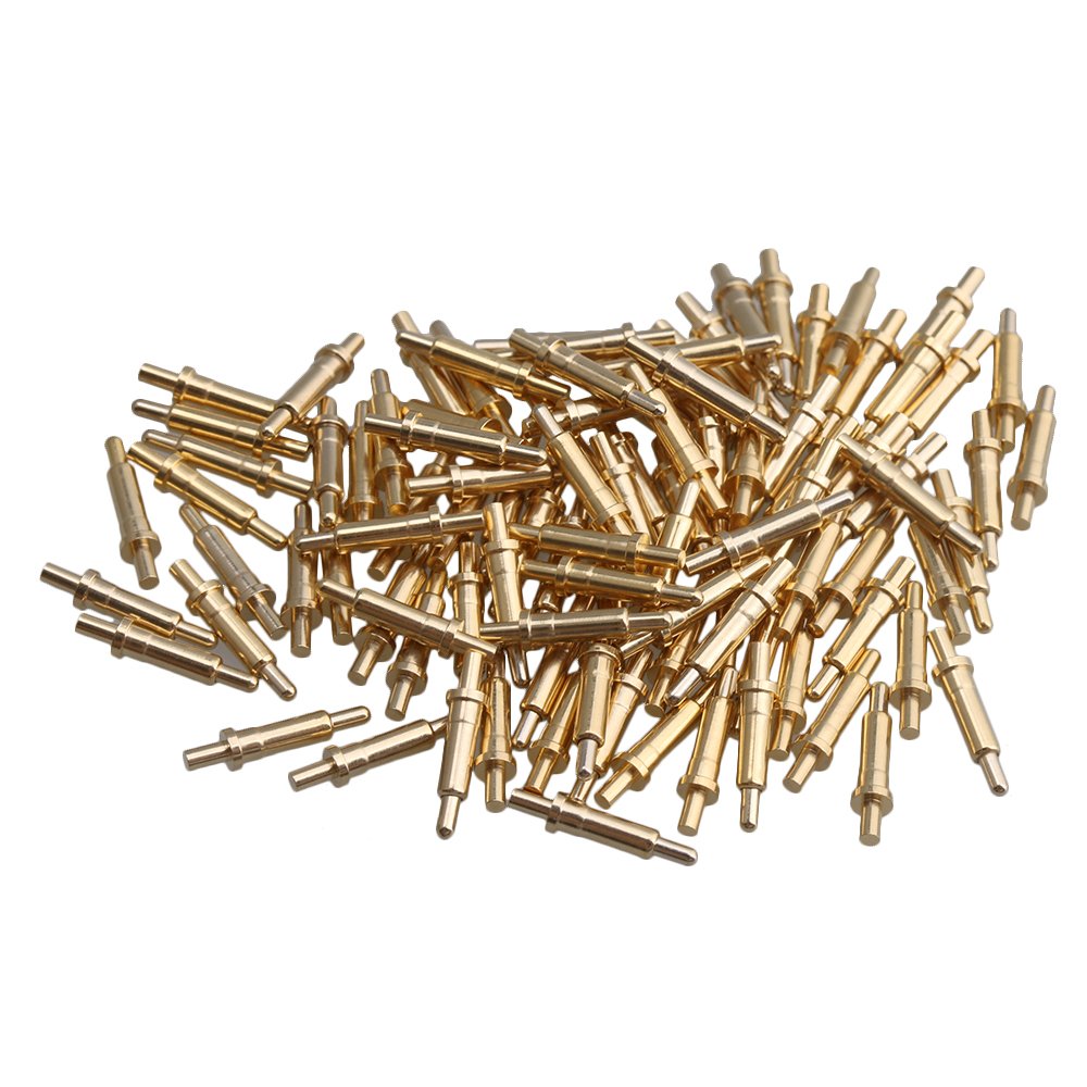Photo 1 of Yibuy 100Piece Gold Plated Spring Loaded Probe Thimble Pogo Pin 2mm Pin