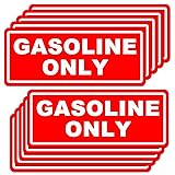 10pc Gasoline Only Stickers for Fuel Tank | Vinyl