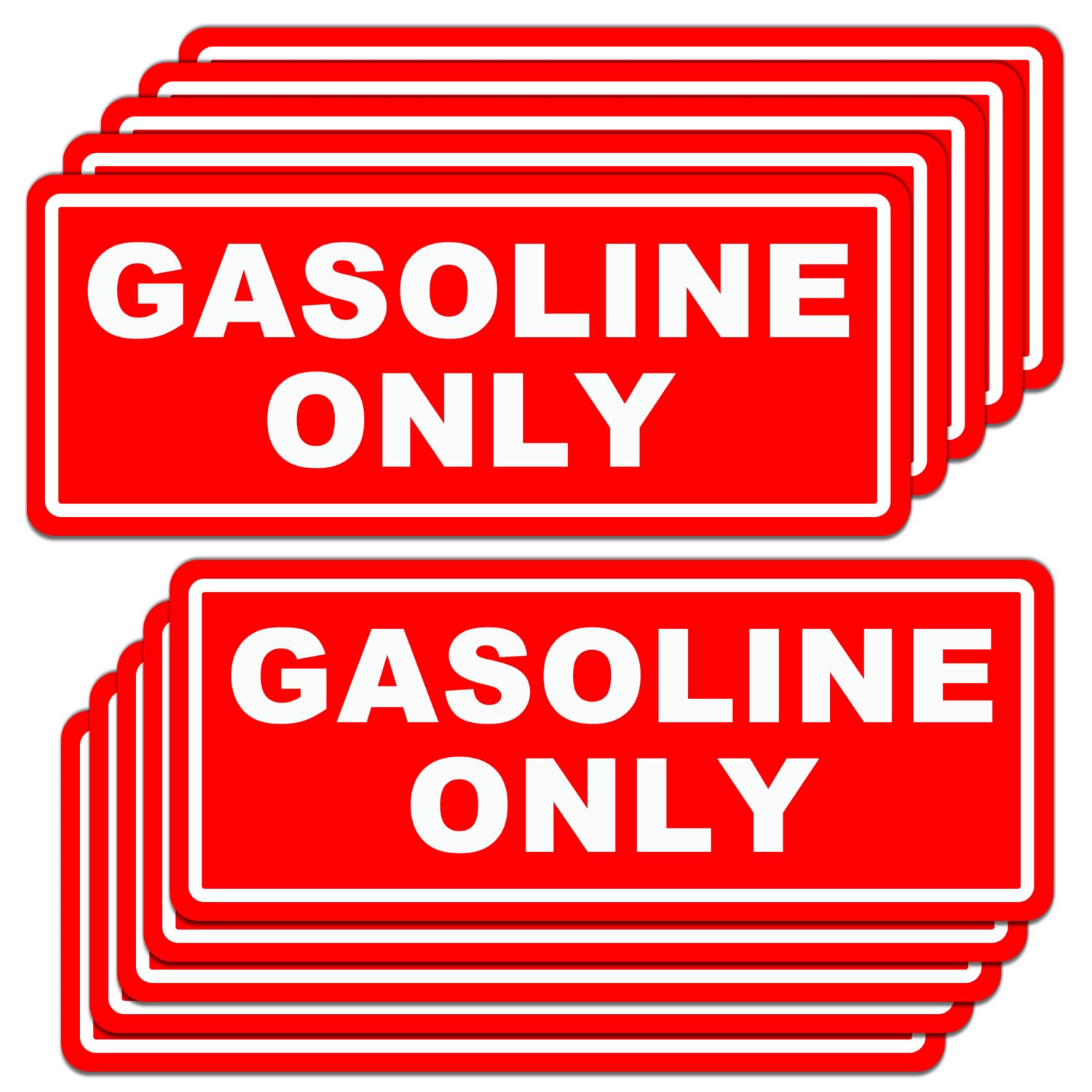 10pc Gasoline Only Stickers for Fuel Tank | Vinyl