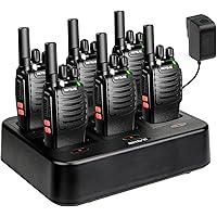 Retevis H777 Walkie Talkies for Adults, Rechargeable 2 Way Radios Long Range (6 Packs) with 6-Way Multi Unit Charger, Flashli