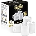 AquaHomeGroup 20 - Stage Replacement Premium Filter Cartridge 4-pack (No Housing), Compatible with Any Shower Filter of Similar Design 15 and 20 stages