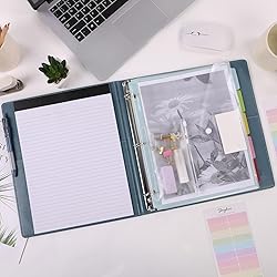 SKYDUE 3 Ring Binder with Clipboard,1 Inch