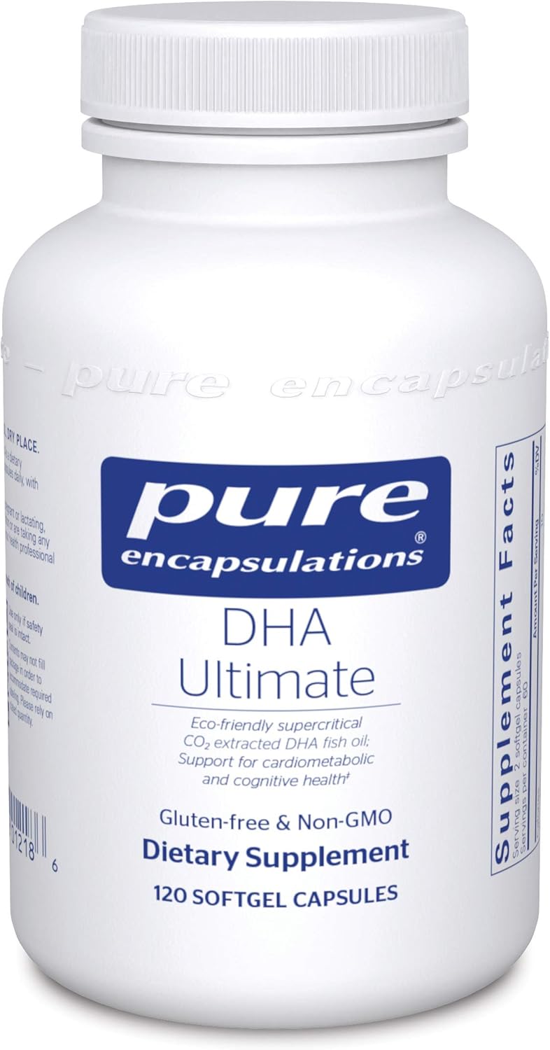 Pure Encapsulations - DHA Ultimate - Eco-Friendly Supercritical CO2 Extracted DHA Fish Oil Concentrate - 120 Softgel Capsules