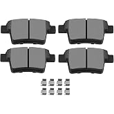 SCITOO D1071 Rear Semi-Metal Brake Pads Sets | Fit For Ford For Five Hundred/For Freestyle/For Taurus/For Taurus X,For Jaguar X-Type 2005-2008,For Mercury For Sable/Montego