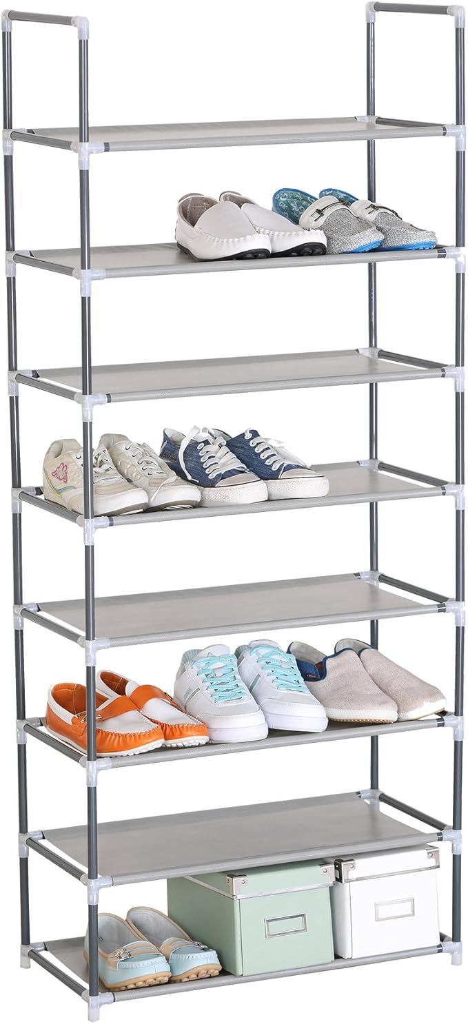 WOLTU Heavy Duty 8 Tiers Shoe Rack Stand Shelves Storage Organizer for