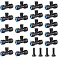 HIRALIY 20 Pack Misting Nozzles with 4 Black Plug for Outdoor Cooling System, Fit with 1/4 inch PE PU Tubing