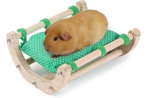 JanYoo Guinea Pig Bed Hideout for Cage Accessories and Toys Hammock Bunnies Bearded Dragon