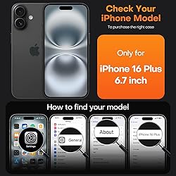 TAURI 3 in 1 for iPhone 16 Plus Case, [Compatible