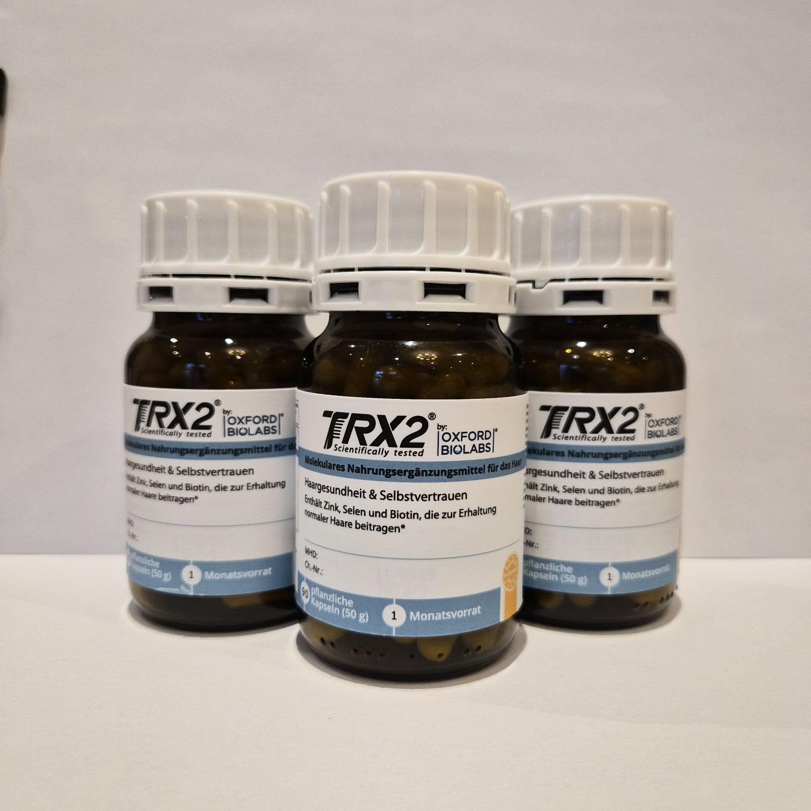 TRX2 Hair Capsules for Men and Women - Biotin & Selenium & Zink - Vegetarian - 3 Month Supply