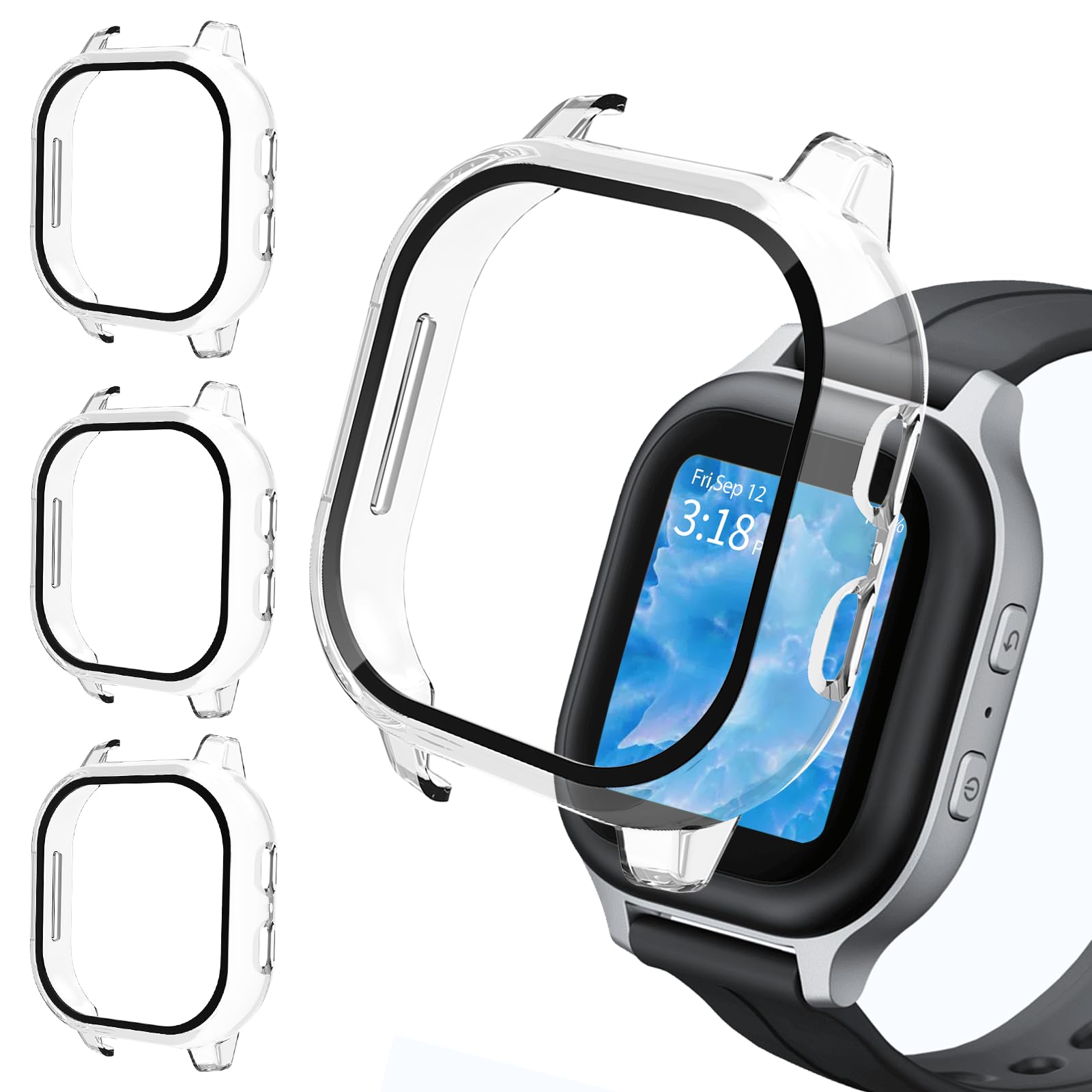 Photo 1 of 1 Pack Gabb Watch 2/1 Accessories: Protective Case with Built-in Tempered Glass Screen Protector & Hard PC Bumper Cover