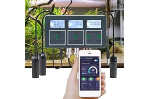 8 in 1 Water Quality Multi Parameter Quality Tester S.G PH EC Salt ORP TDS CF Temp,Rechargeable Online Monitoring for Aquariu