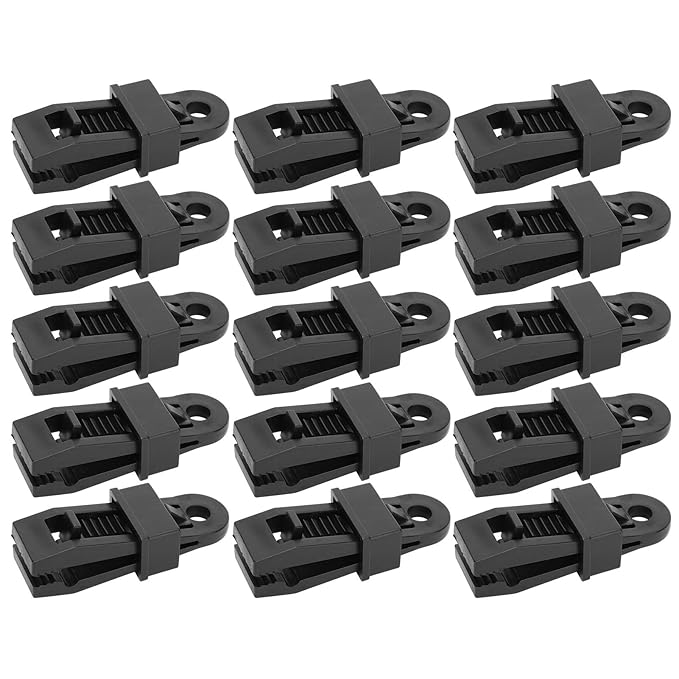 Awnings Clamp, Lightweight Nylon Windproof Canopy Clamp, Tent Camping