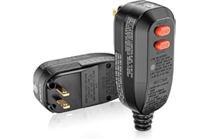 OAONAN GFCI Replacement Plug Assembly 15 Amp 2 Prongs, 5 Years Warranty, Waterproof, Ground Fault Circuit Interrupter Safety 