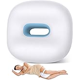 Knee Pillow for Side Sleepers, Memory Foam Leg Pillow for Side Sleeping, Between Legs Pillow for Back Hip Pain, Spine Aligning, Sciatica, Pregnancy-Under Knee Pillow with Ice Silk Cover and Strap