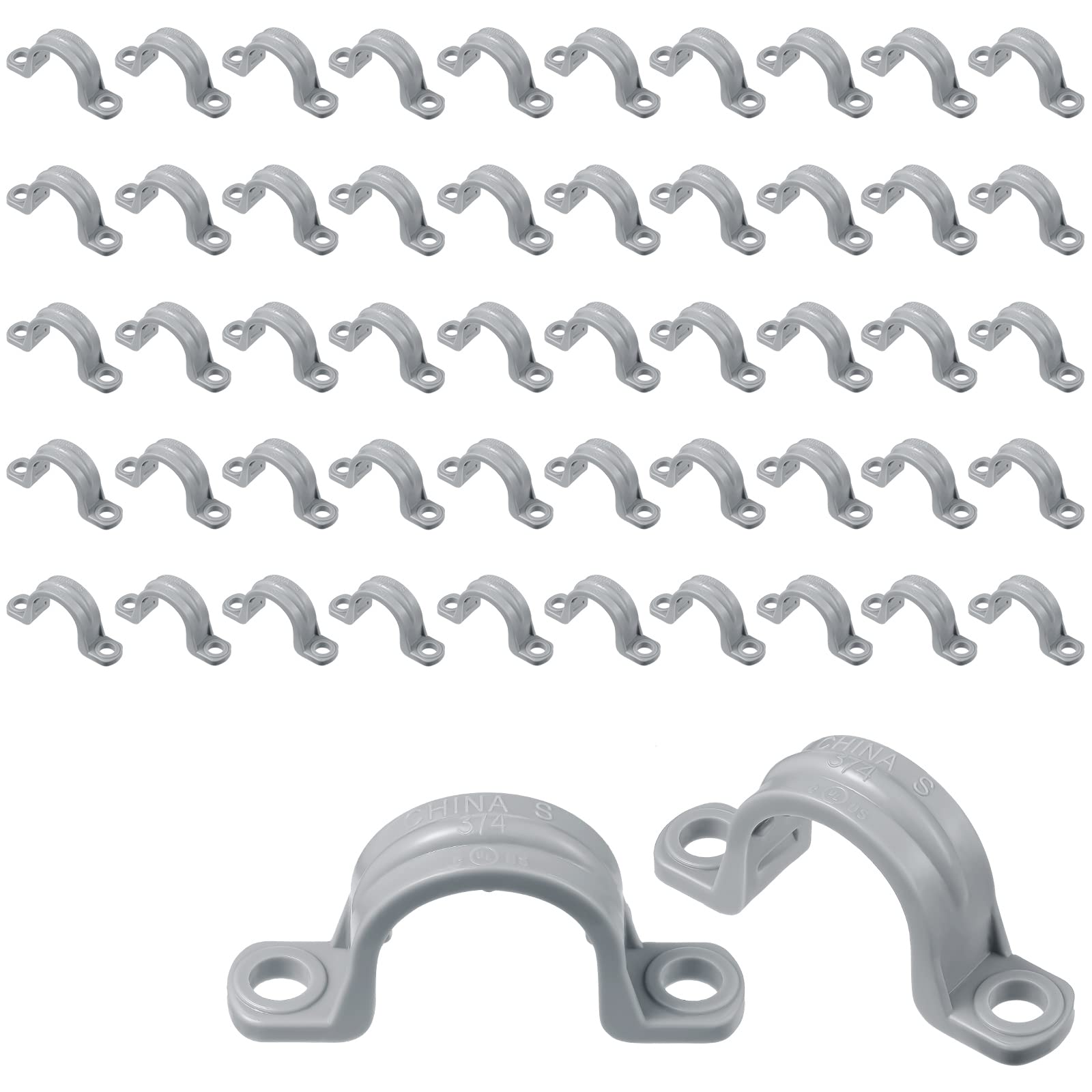 1000) Plastic Pipe Clamps/Straps For 1/2" PEX, Copper, CPVC Tubing