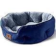 Asvin Medium Dog Bed for Medium Dogs, Large Cat Beds for Indoor Cats, Pet Bed for Puppy and Kitty, Extra Soft & Machine Washable with Anti-Slip & Water-Resistant Oxford Bottom, Blue, 25 inches