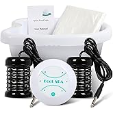 FAHKNS Ionic Foot Bath Detox Machine - Professional Foot Detox Spa,Home Portable Foot Detox Machine with 2 Arrays,50 Foot Soaking Bags,1 Small Spoon,Improve Sleep/Relieve Stress/Detox Cleanse