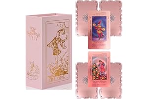 LINSINA Tarot Deck Card with Guidebook for Beginners,Tarot Cards with Meanings on Them,Fortune Telling Game Cards for Lover(Pink)