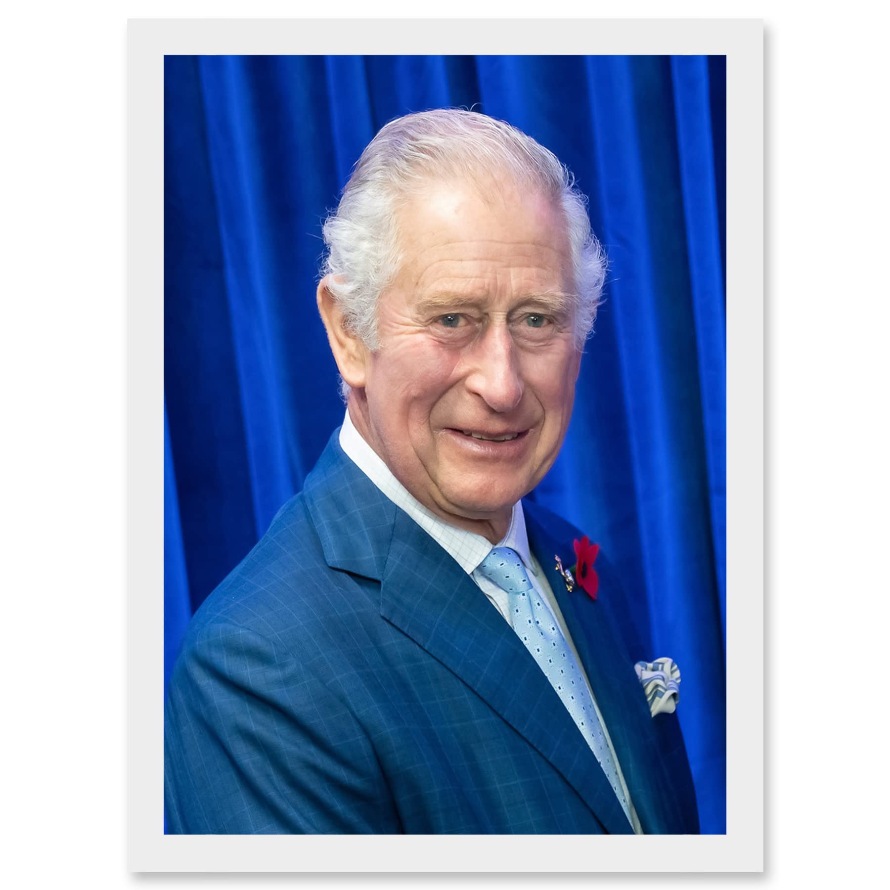 Artery8 King Charles III Third of England Scotland United Kingdom Glasgow Photo Artwork Framed Wall Art Print A4