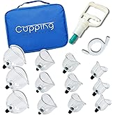 Cupping Warehouse® Poly Curve Cups™ – 12 Professional U-Shaped Polycarbonate Cups for Motion Therapy, Myofascial Release & Athletic Recovery with Strong Pump, Hose & Travel Bag