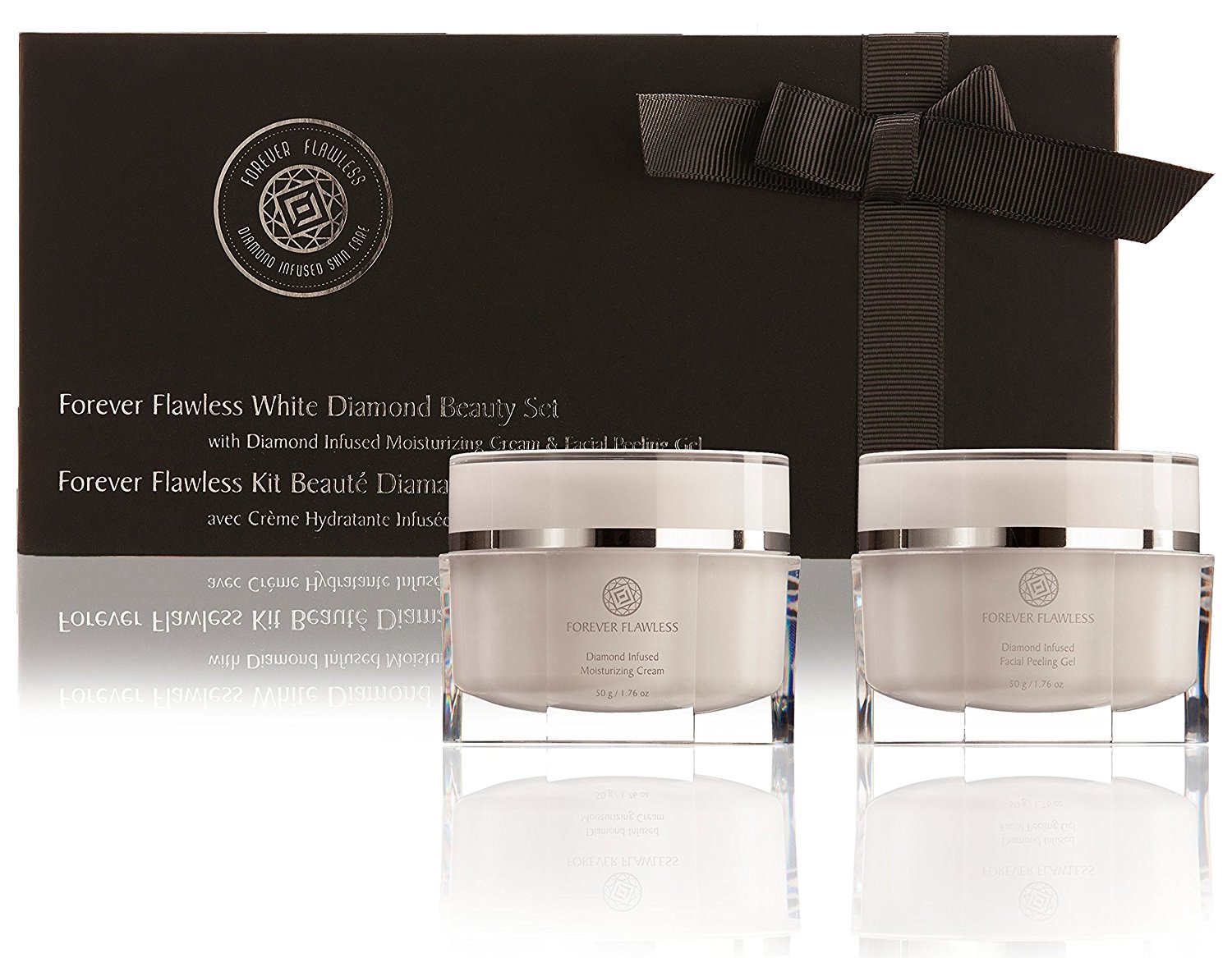 Forever Flawless Facial Peeling Gel and Moisturizer Cream - Two-Step Face Treatment For Men and Women with Dry, Sensitive, and Oily Skin FF18