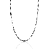 CRAFTD - Silver Cuban Link Chain - Durable Rhodium & 316L Stainless Steel - Waterproof, Heat & Sweat Resistant - Gifts for Men - Men's Jewelry