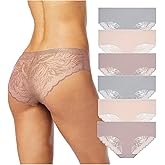 Vince Camuto Women’s Hipster Underwear, Soft Seamless Lace, Breathable Ladies Panties, 3/6 Pack, Ropa Interior de Mujer