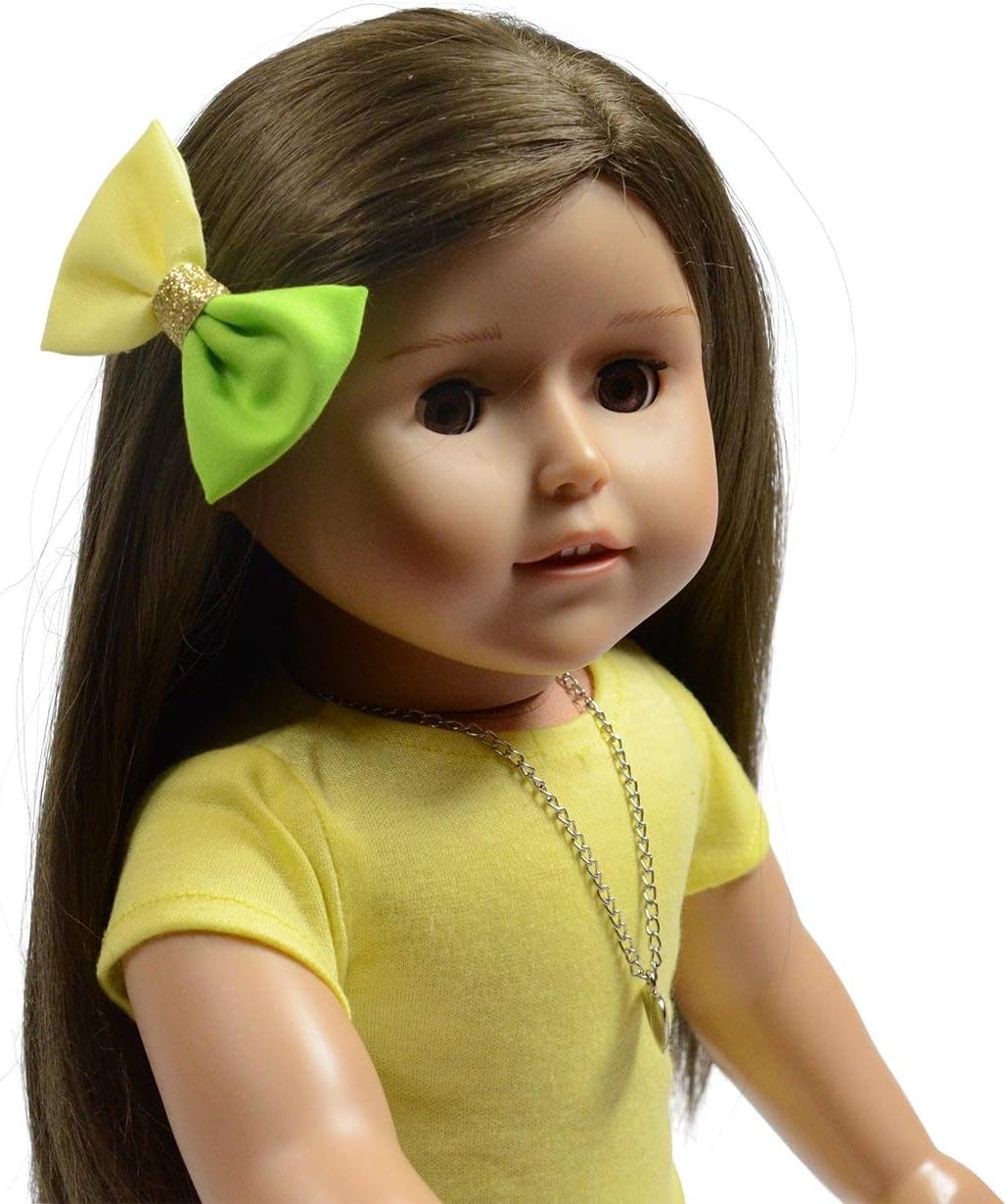 The New York Doll Collection Set of 3 Doll Hair Accessories, Includes Green and Yellow Headband - Image 5