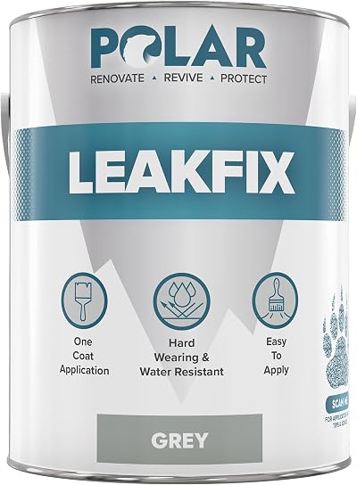 Polar Leak Seal Paint 2.5L Grey Waterproof Roof Sealant (Polar Specialist