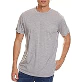 MERINNOVATION Mens Merino Wool T-Shirt - Men Merino Wool Shirt Lightweight Wicking Base Layer Undershirt for Hiking Travel
