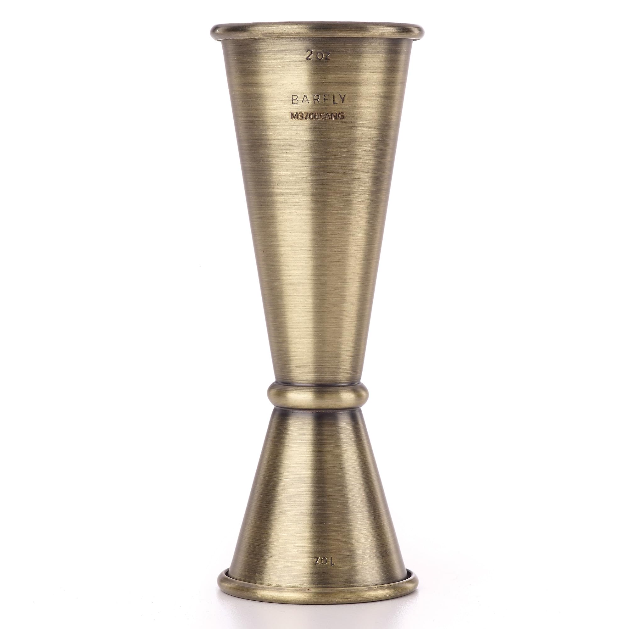 Barfly Japanese Style Jigger, 1 oz x 2 oz, Antique Gold