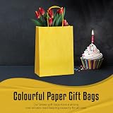 Thepaperbagstore 10 Yellow Small Paper Party Bags With Handles 18x22x8cm view 8