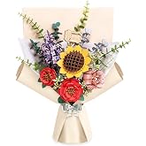 Rowood 3D Puzzles for Adults,DIY Wooden Flower Bouquet Building Set Craft Kit,Artificial Flower Botanical Collection,Mothers Day/Valentine's Day/Christmas/Birthday Gift for Women/Mom-TW01H