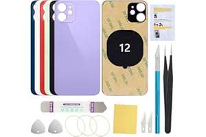 UooFide Rear Back Screen Glass Replacement Cover Compatible with iPhone 12 6.1-Inches All Carriers (Purple)