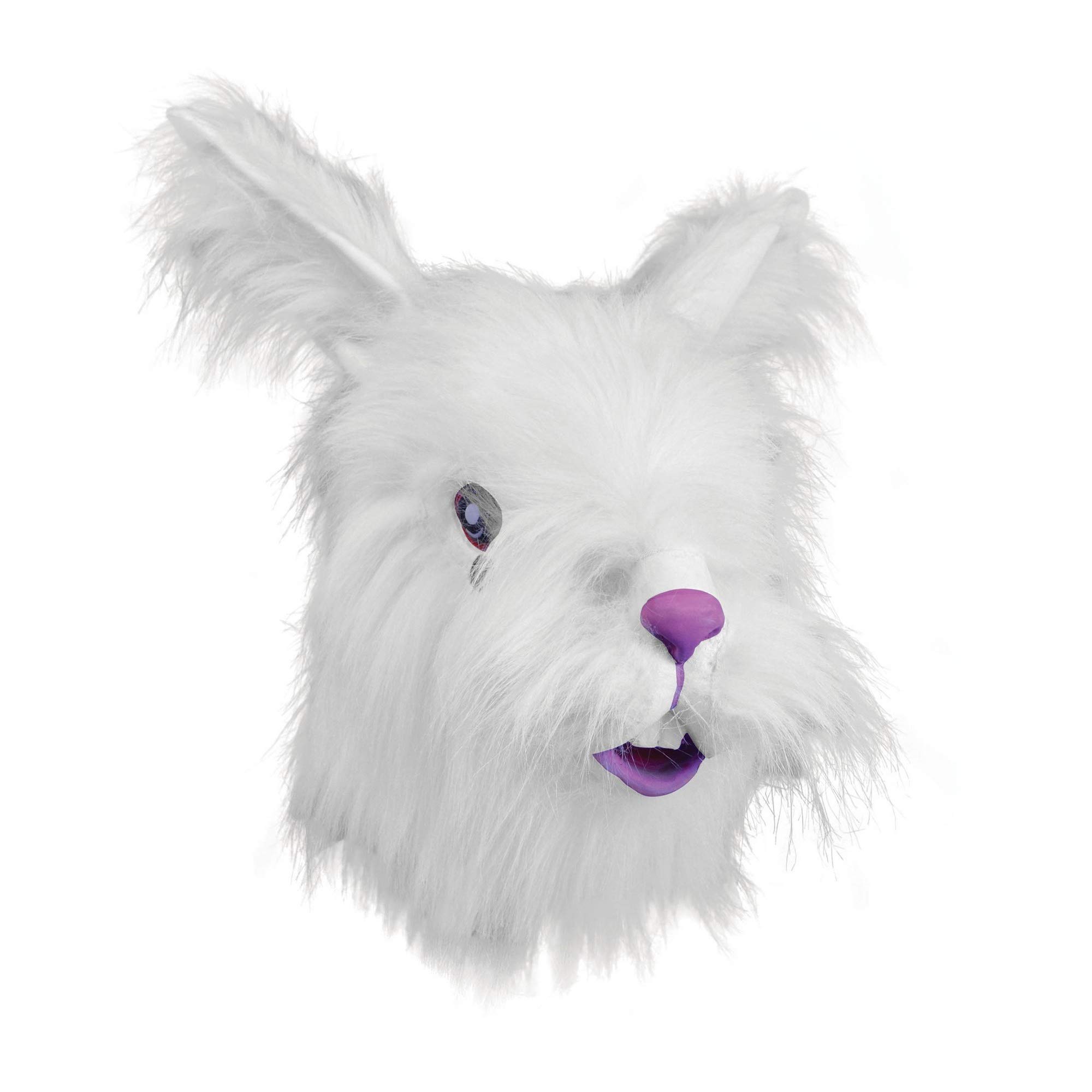 Bristol Novelty BM367 Rabbit Plus White Fur Mask, One Size Halloween