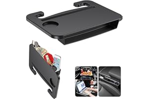 Qlhshop 2-in-1 Steering Wheel Desk - Steering Wheel Tray Table with Seat Gap Filler Organizer | Car Food Tray for Driver | Car Desk for Laptop & Eating - Work Road Trip Essentials Accessories