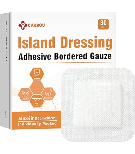 Dealmed Bordered Gauze Island Dressing, Sterile, 4" x 4", 25/Bx
