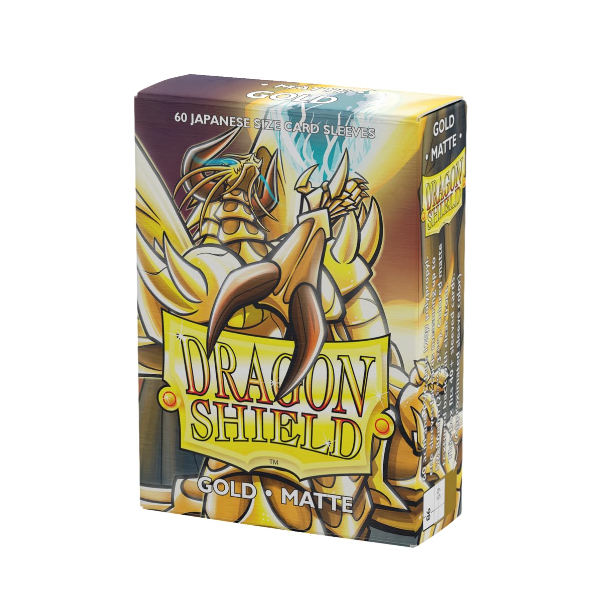 Photo 1 of Dragon Shield | Japanese Size Card Matte Sleeves | 60 CT - Smooth & Tough Premium TCG Sleeves - Compatible with Yu-Gi-Oh, Naruto, Cardfight & Vanguard | Gold