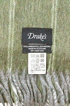 DRAKESドレイクス ウール×アンゴラ 美品 箱付き Drake's (ドレイクス) 「Semi Reversible Scarf」 ALLAA/20751