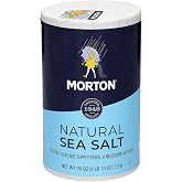 Morton Fine Sea Salt Shaker, Non Iodized Salt Shaker, 26 oz | Fine Salt Shaker, Quick-Dissolving, Easy Mix Crystals, Seasoning Salt for marinades, soups, sauces, dressings, baking salt