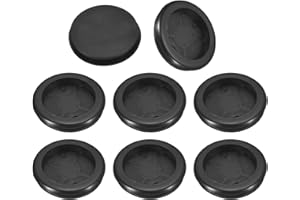 uxcell 8Pcs Rubber Grommets 1-5/8" (40mm) Drill Hole, 1-1/4" (33mm) ID Single Sided Hole Plugs Ring Gasket for Firewall Cable