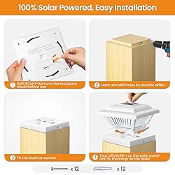 ELECLINK Solar Post Cap Lights 6 Pack, Warm White