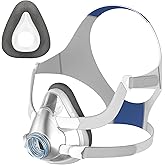 Improved Set for AirTouch F20 Medium, with Soft & Stain-Resistant Foam Mask Cushion (Upgrade Version), Durable Frame, Head Strap, Magnetic Clips, Easy to Use CPAP Supplies, Brown, No Elbow