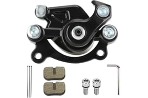 FVRITO Front Disc Brake Caliper with Brake Pads Compatible with SYX Moto 50cc Dirt Bike SSR X-Pro Mototec Coolster Apollo 47cc 49cc 2 Stroke Engine Pocket Bike Mini ATV Quad 4 Wheeler Go Kart Parts