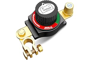 PTPUO Top Post Battery Disconnect Switch, Car Battery Disconnect Switch, 12V-48V Battery Cut/Shut Off kit for Car RV Boat Truck ATV, Suitable for Negative Terminal, Flexible Installation Options