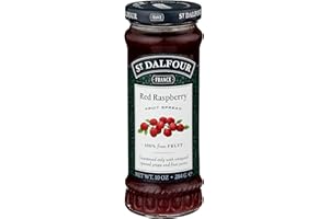 St. Dalfour Red Raspberry Fruit Spread - 10oz - 100% from Fruit, No Artificial Ingredients, Non-GMO, No Cane Sugars, All Natural, Made in France
