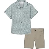 Calvin Klein boys 2pc Shirt Short Set