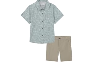 Calvin Klein boys 2pc Shirt Short Set