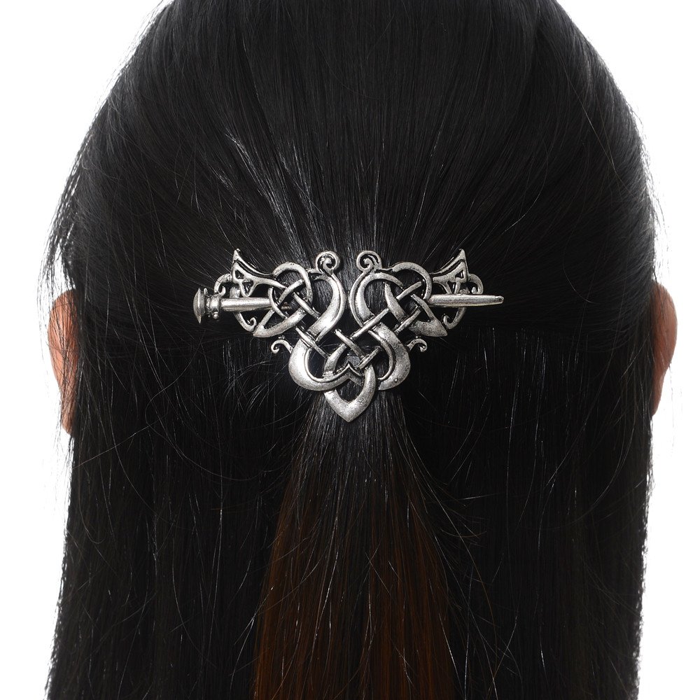 Large Viking Celtic Hair Clip Wedding Hair Accessories Viking