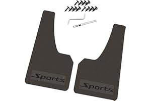 QUYDDC Large Size Universal Soft Glue Heavy Duty Splash Guards Mud Flaps Fenders - Dirt/Slush Protection, Easy Installation (2 Pcs Front/Rear Tires) Fit for Truck, Off-Road Vehicle, Large, Van, Black